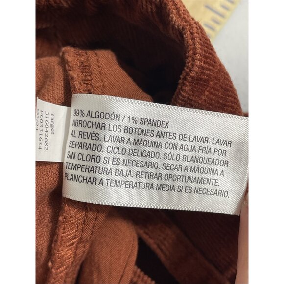 Knox Rose Corduroy Jeans Womens Size 10 Rustic Orange Wide Leg Stretch - Picture 13 of 16